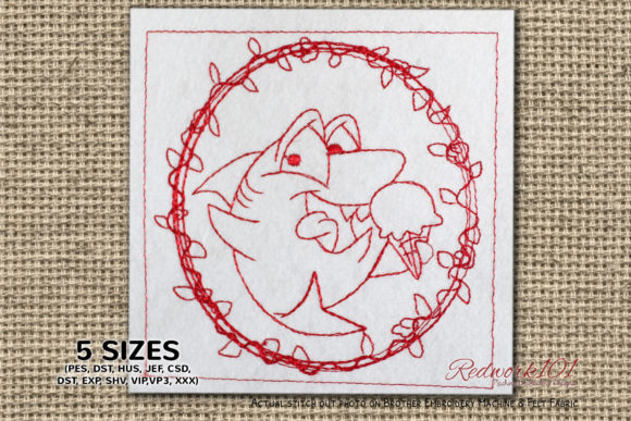 Review: Baby Shark Eating Ice-Cream Lineart Design