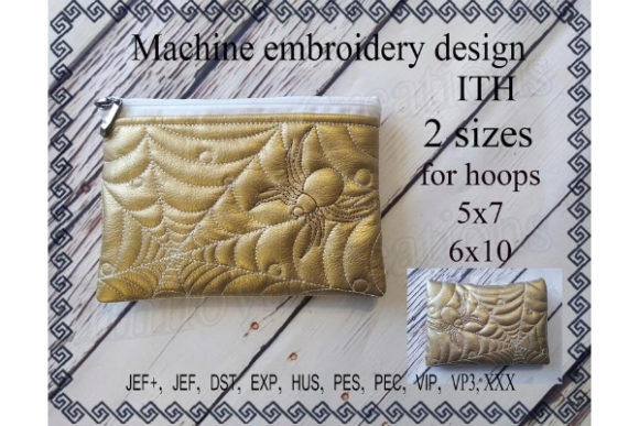 Review: Cosmetic Bag - Spider Embroidery Design